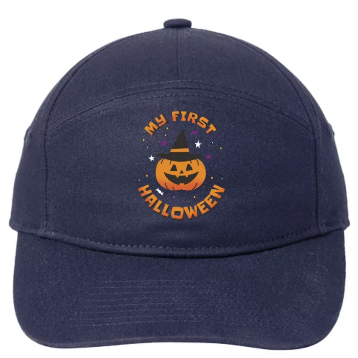 My First Halloween Pumpkin 7-Panel Snapback Hat