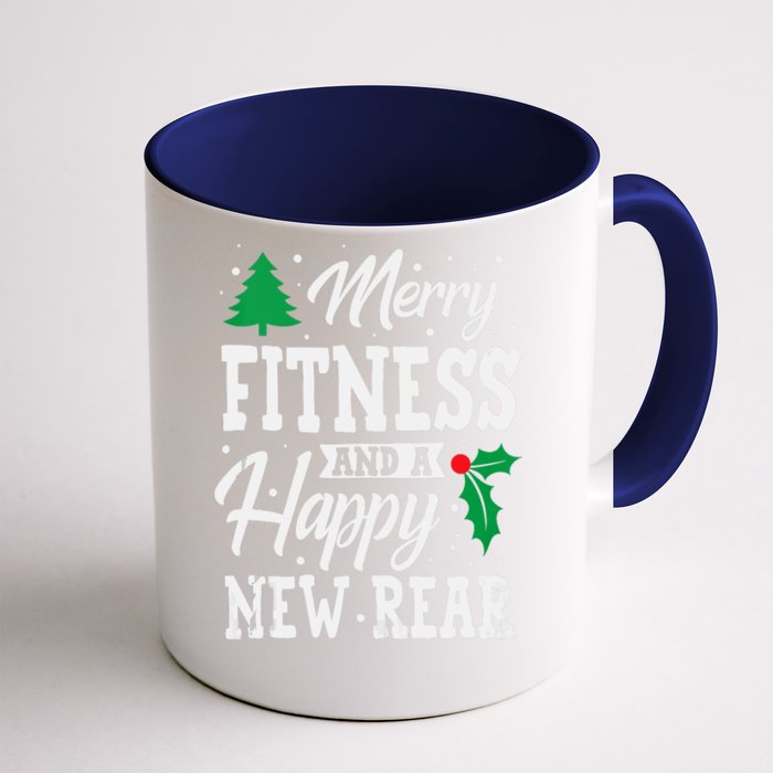 Merry Fitness Happy New Rear Workout Christmas Tank Top Front & Back Coffee Mug