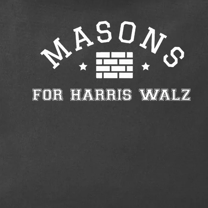 Masons For Harris Walz 2024 Election Vote Kamala Presidency Zip Tote Bag