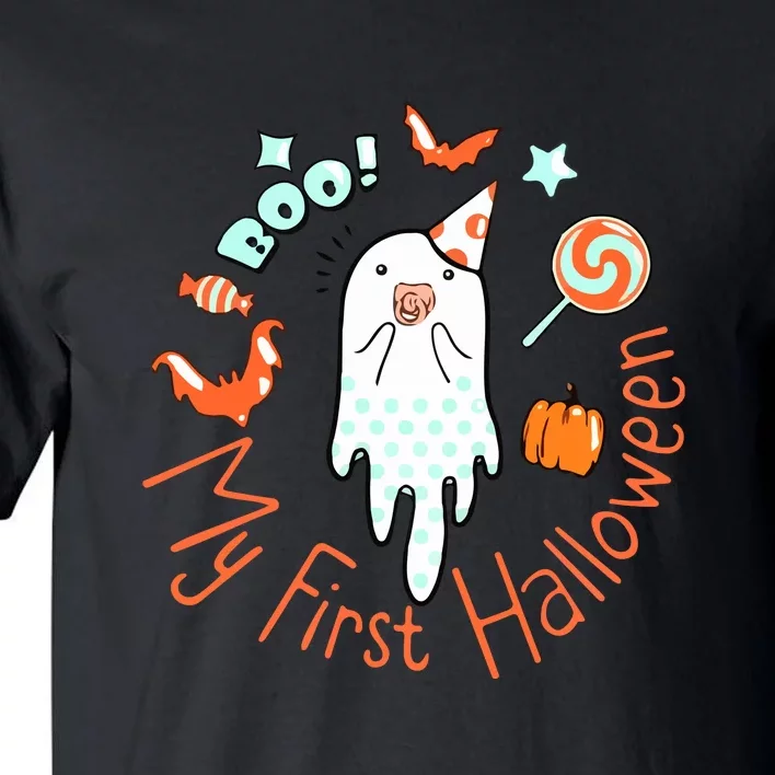 My First Halloween Cute Ghost Boho Baby Gift Tall T-Shirt