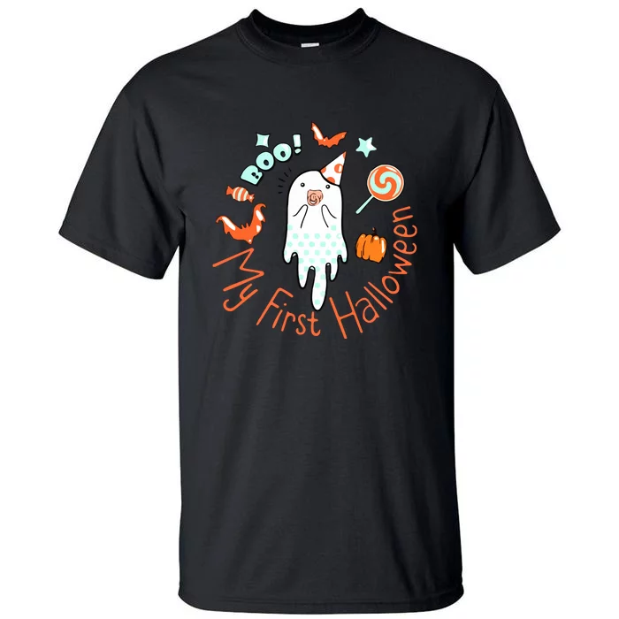 My First Halloween Cute Ghost Boho Baby Gift Tall T-Shirt