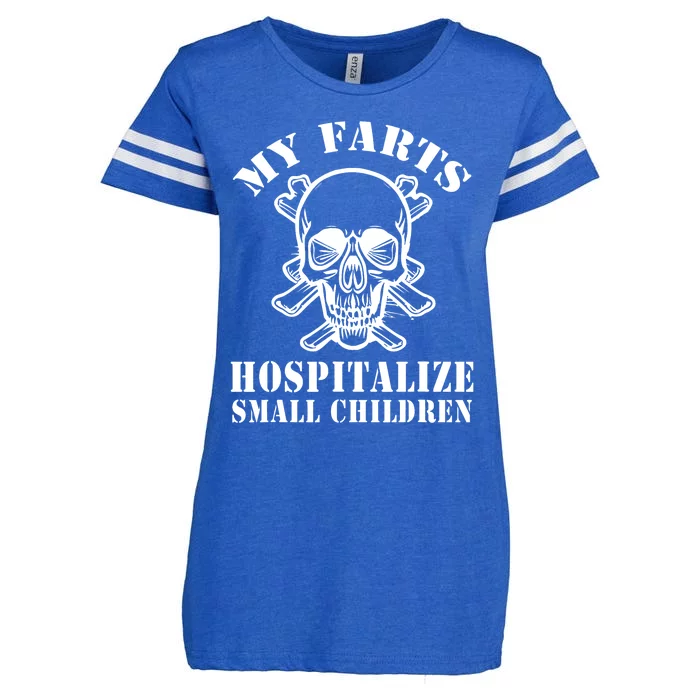 My Farts Hospitalize Small Children Funny Satire Dad Joke Enza Ladies Jersey Football T-Shirt