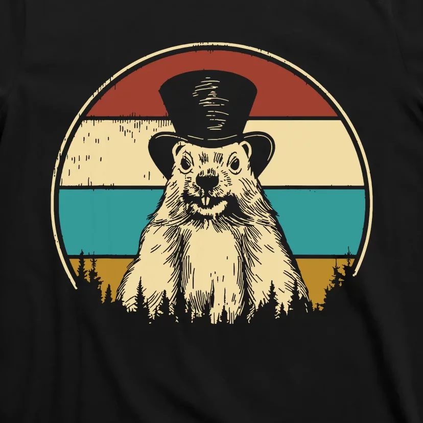 My Favorite Holiday Retro Groundhog Day Woodchuck Lover T-Shirt