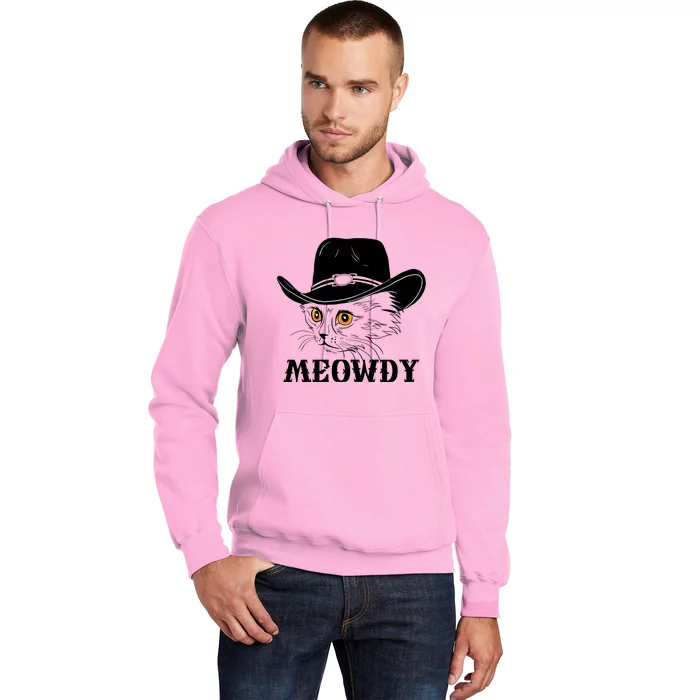 Meowdy Funny Howdy Cat Dad Joke Gift Hoodie