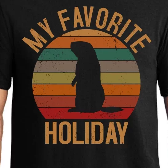 My Favorite Holiday Groundhog Day Pajama Set