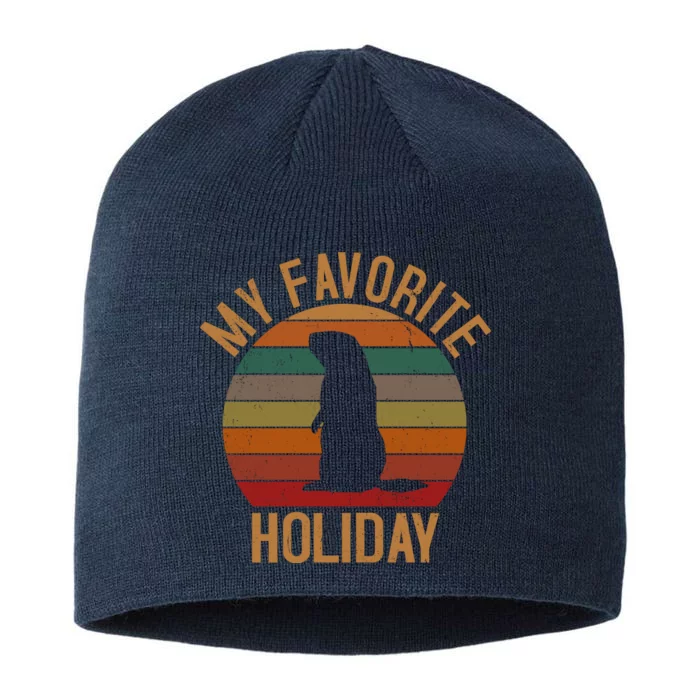 My Favorite Holiday Groundhog Day 8 1/2in Sustainable Knit Beanie