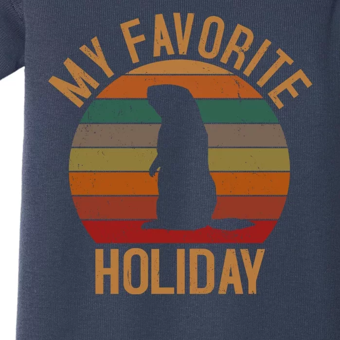 My Favorite Holiday Groundhog Day Baby Bodysuit