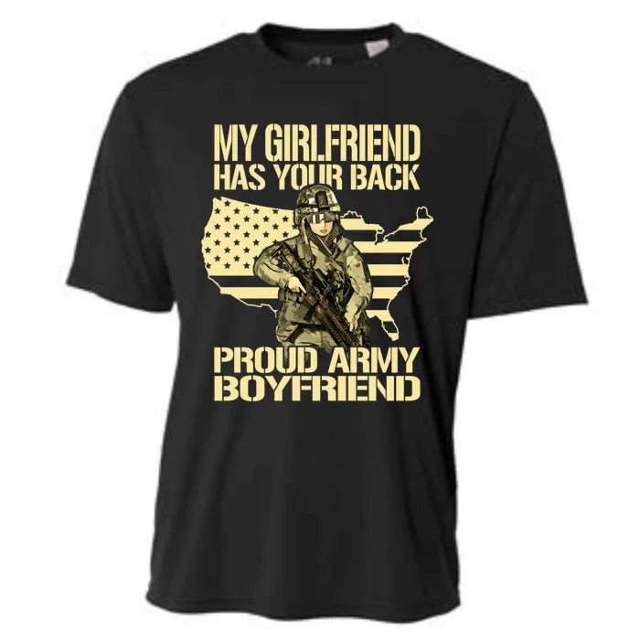 My Friend Has Your Back Patriotic Proud Army Friend Gift Cooling Performance Crew T-Shirt