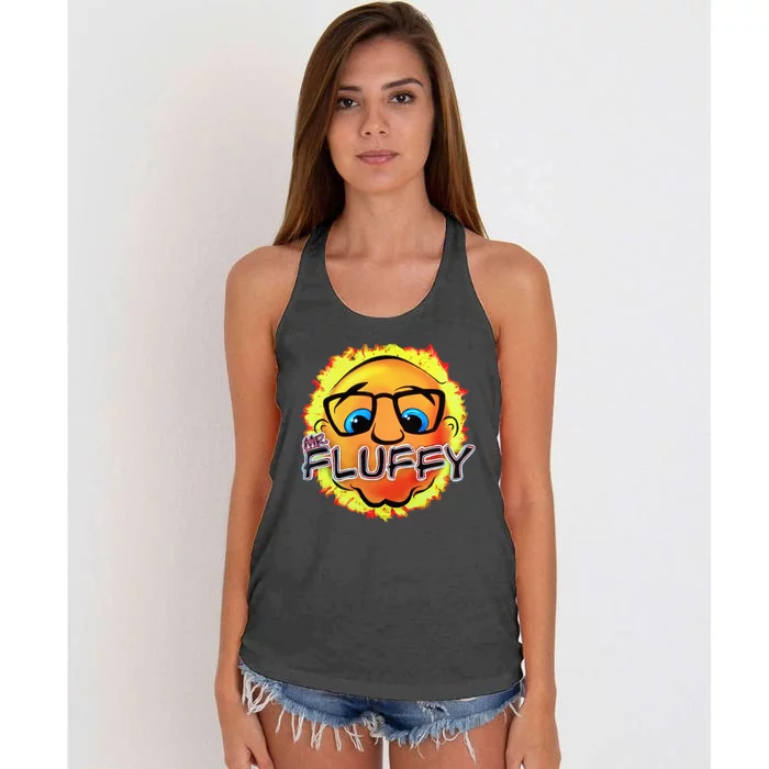 Mr Fluffy Head Women's Knotted Racerback Tank