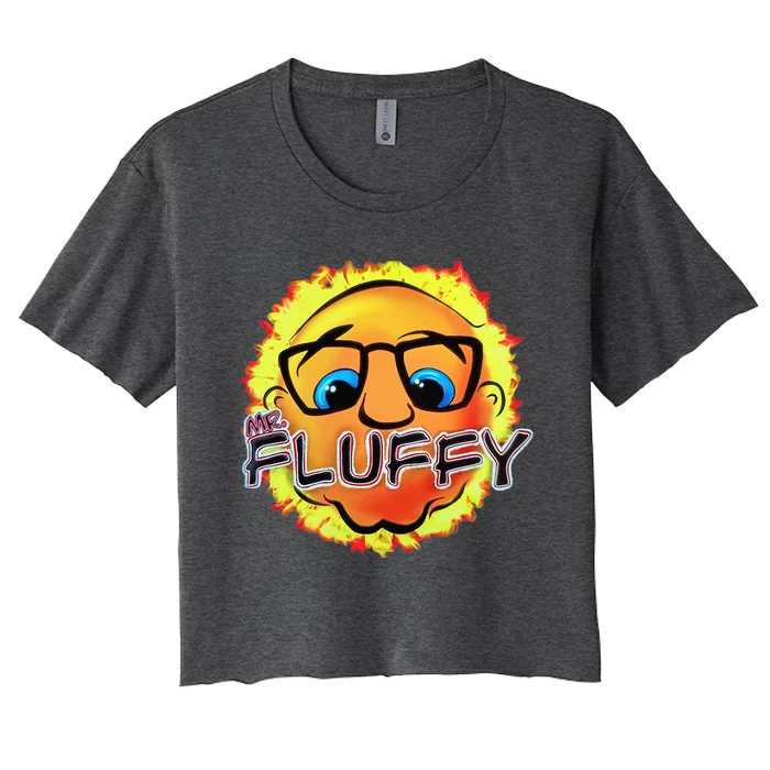 Mr Fluffy Head Women's Crop Top Tee