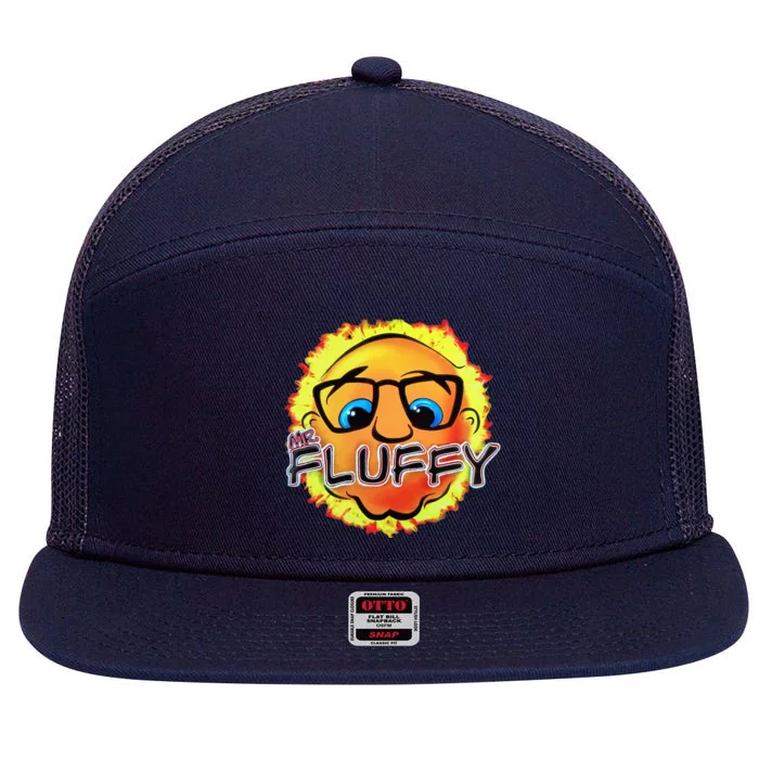 Mr Fluffy Head 7 Panel Mesh Trucker Snapback Hat