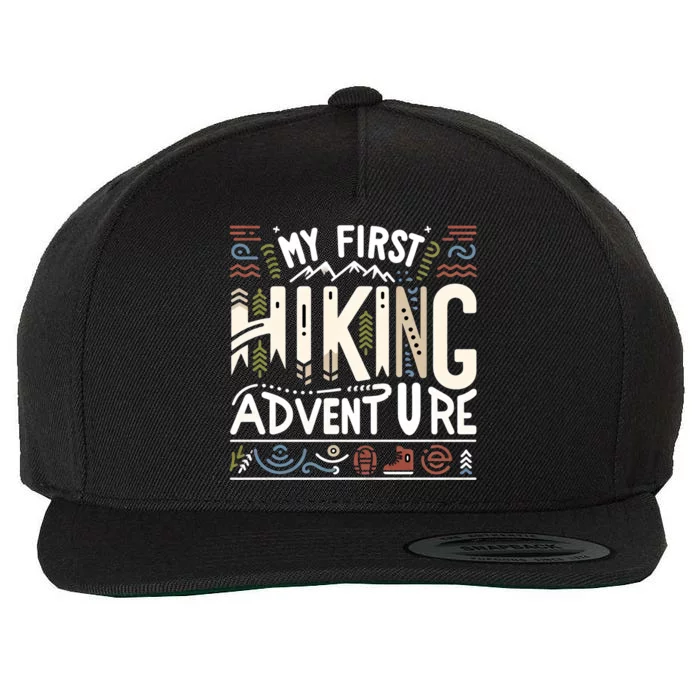 My First Hiking Adventure Gift Wool Snapback Cap