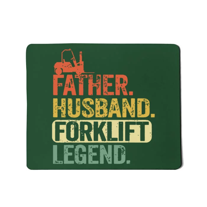 Men Father Husband Forklift Legend Funny Forklift Operator Mousepad