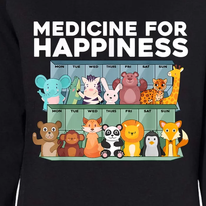 Medicine For Happiness Wildlife Animal Rescue Zoo Animals Womens California Wash Sweatshirt