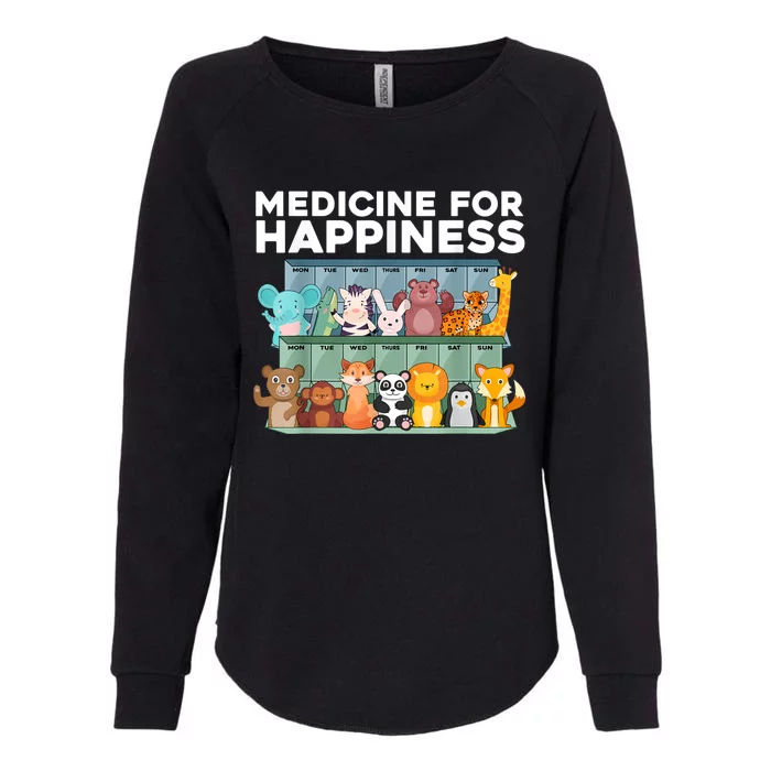 Medicine For Happiness Wildlife Animal Rescue Zoo Animals Womens California Wash Sweatshirt