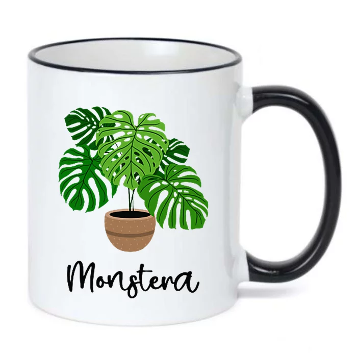 Monstera Flora Houseplant Gardener Plant Lover Black Color Changing Mug