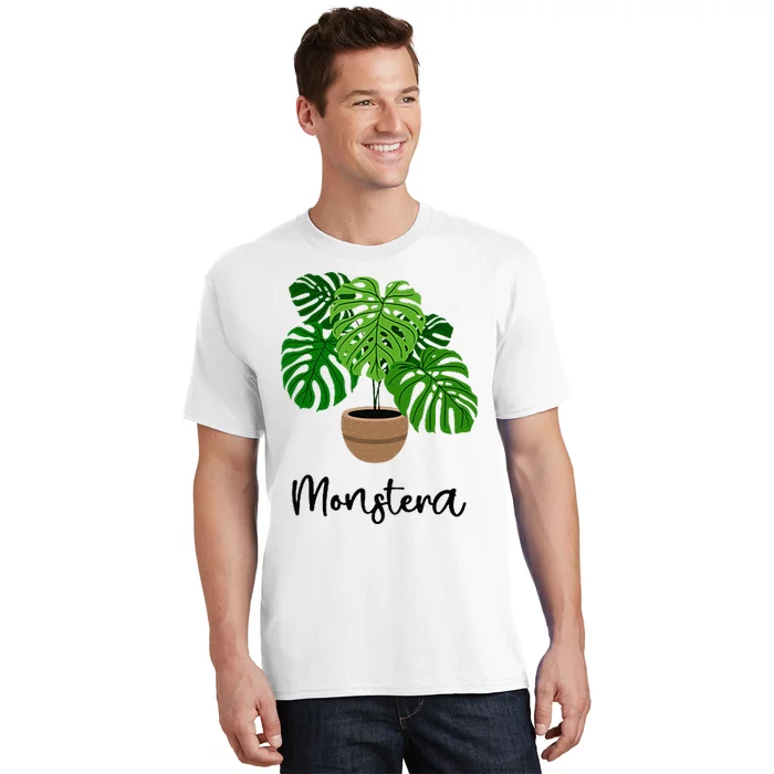 Monstera Flora Houseplant Gardener Plant Lover T-Shirt