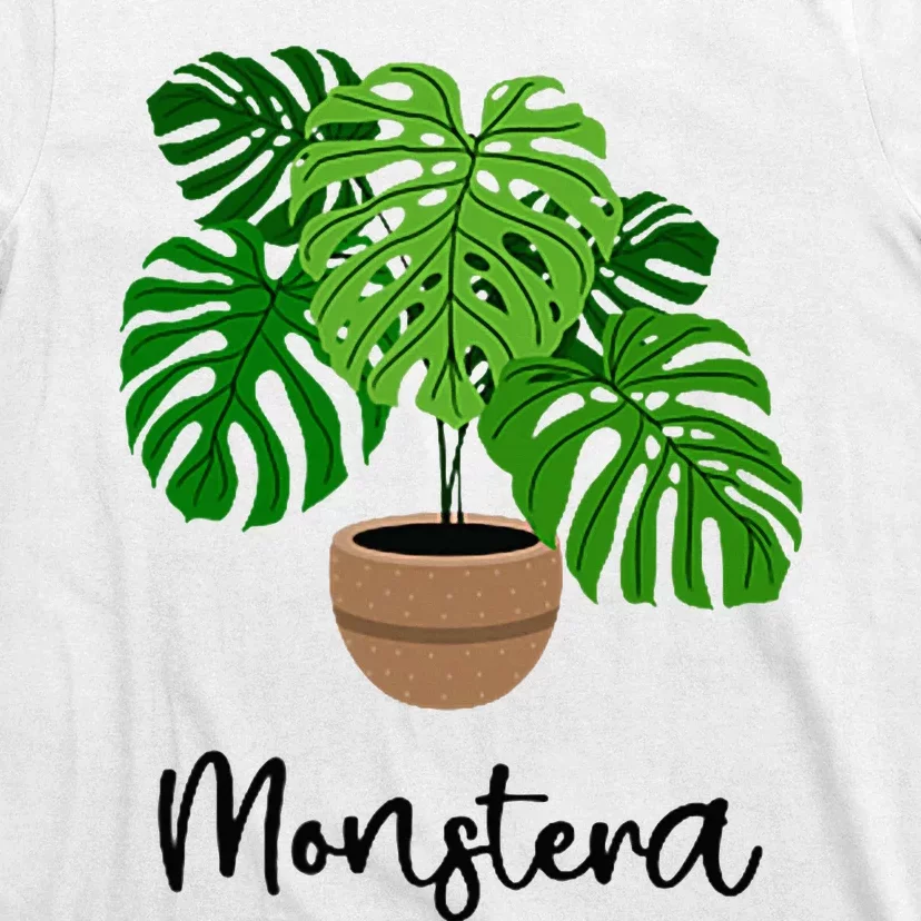 Monstera Flora Houseplant Gardener Plant Lover T-Shirt