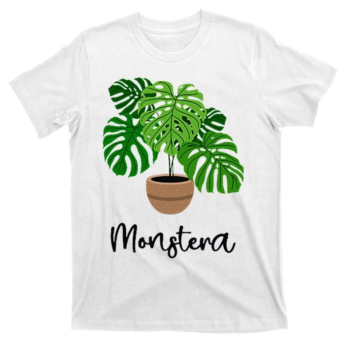 Monstera Flora Houseplant Gardener Plant Lover T-Shirt