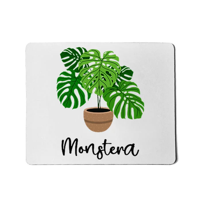 Monstera Flora Houseplant Gardener Plant Lover Mousepad