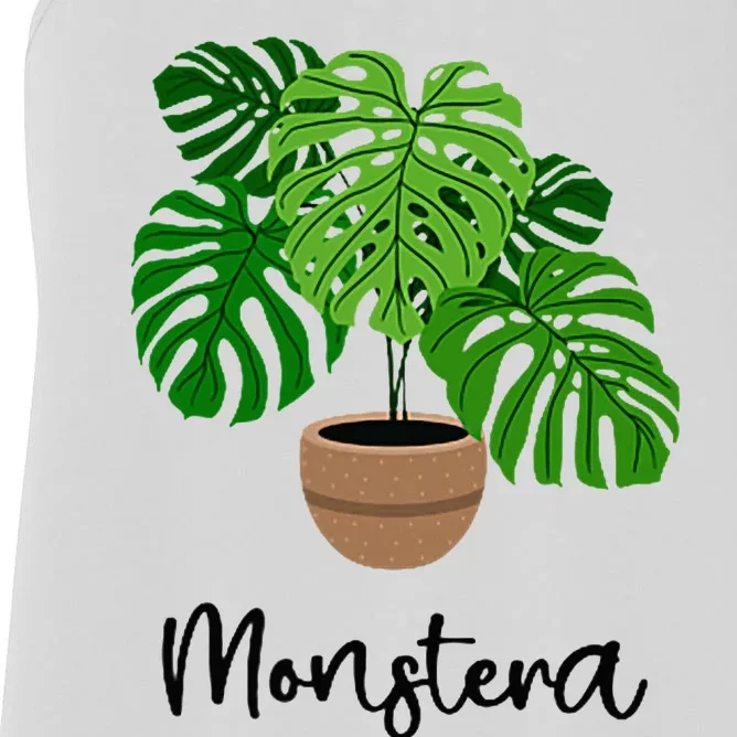 Monstera Flora Houseplant Gardener Plant Lover Women's Racerback Tank