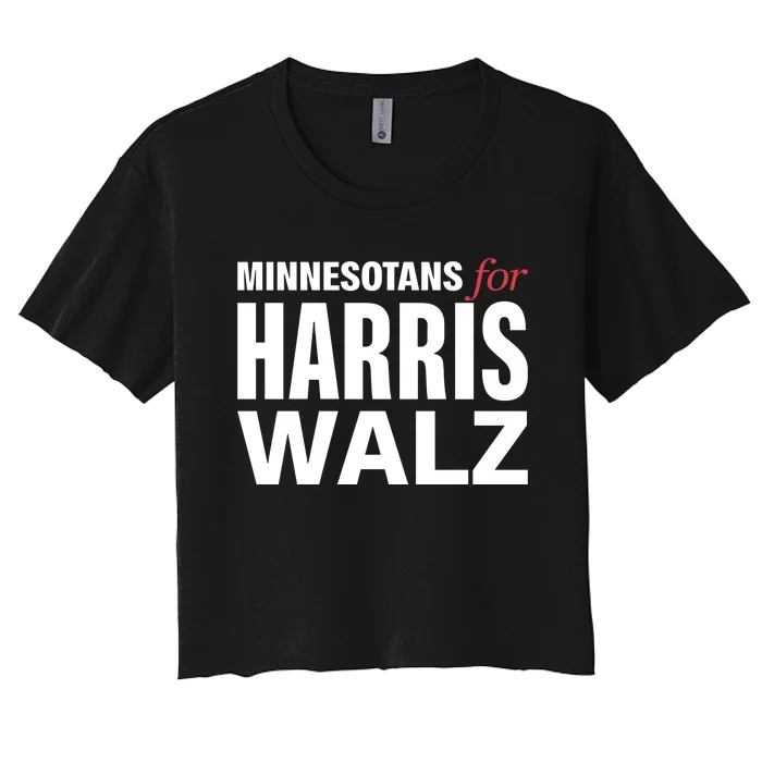 Minnesotans For Harris Walz Women's Crop Top Tee