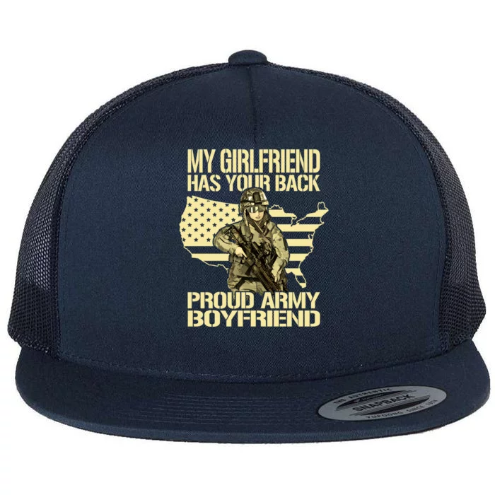 My Friend Has Your Back Patriotic Proud Army Friend Cool Gift Flat Bill Trucker Hat