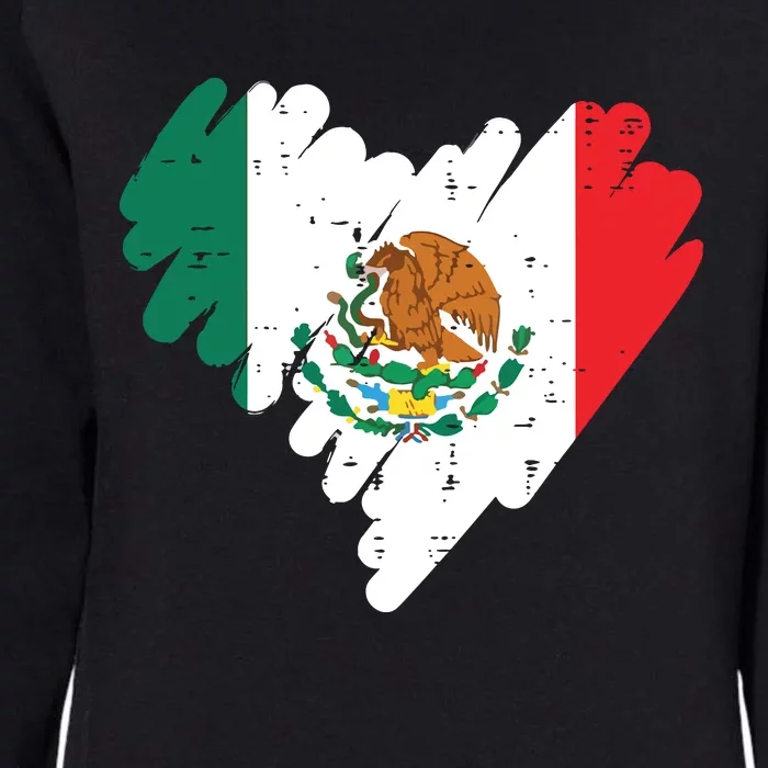 Mexico Flag Heart Mexican Independence Day Womens California Wash Sweatshirt