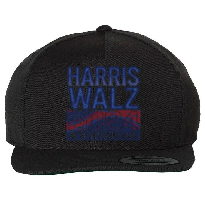 Moving Forward Harriswalz Progress Not Regress Meaningful Gift Wool Snapback Cap