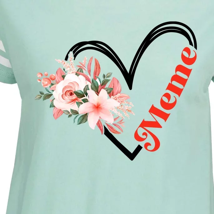 Meme Flower Heart Enza Ladies Jersey Football T-Shirt