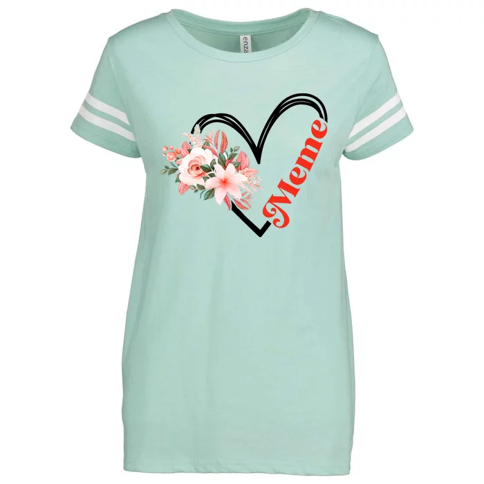 Meme Flower Heart Enza Ladies Jersey Football T-Shirt