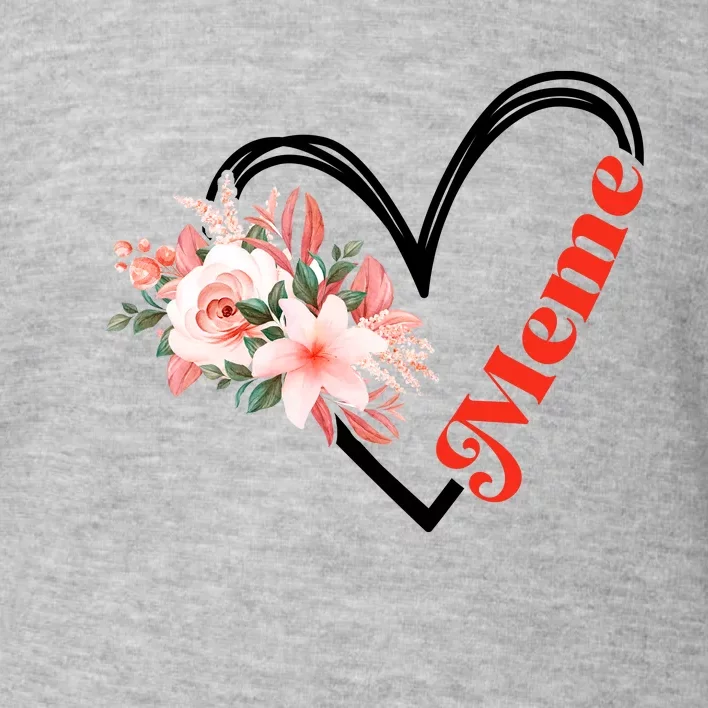 Meme Flower Heart Toddler Sweatshirt