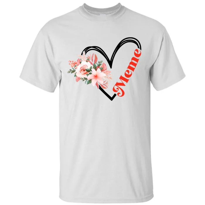 Meme Flower Heart Tall T-Shirt