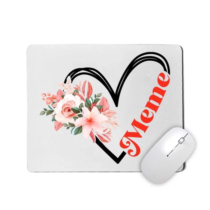 Meme Flower Heart Mousepad