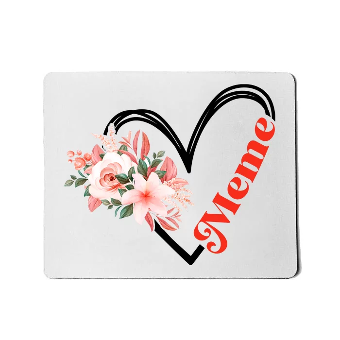 Meme Flower Heart Mousepad