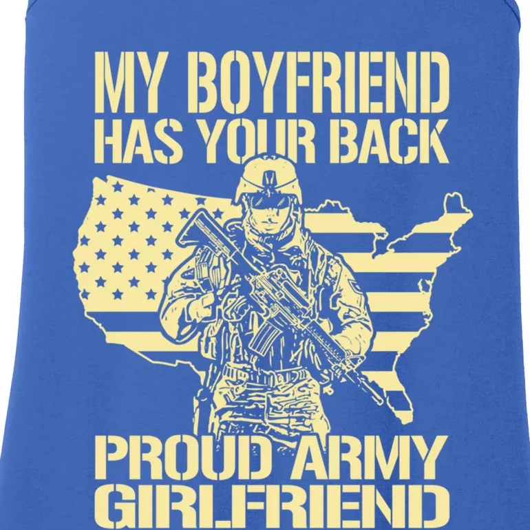 My Friend Has Your Back Military Proud Army Friend Gift Ladies Essential Tank