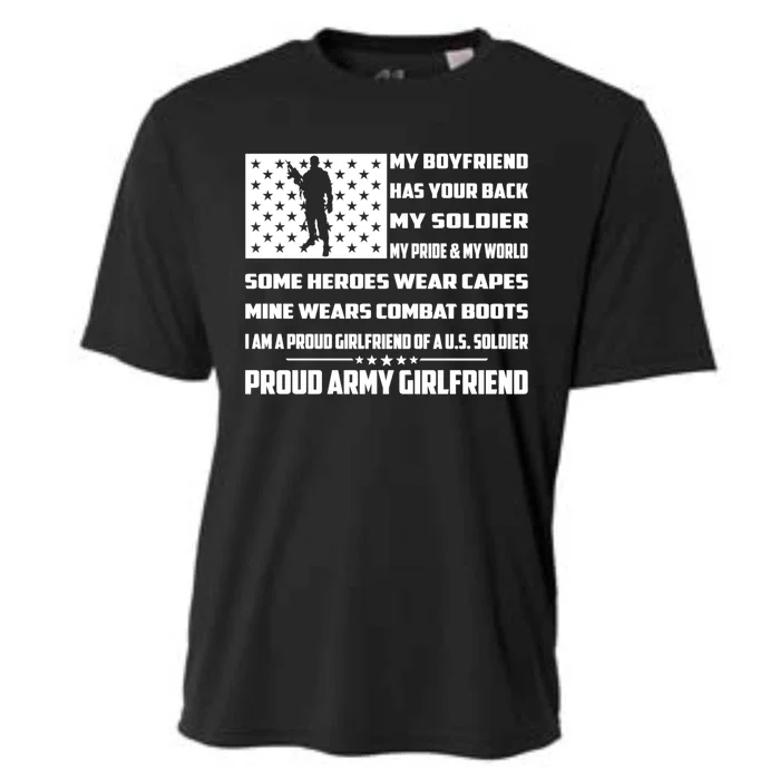 My Friend Has Your Back My Soldier Proud Army Friend Funny Gift Cooling Performance Crew T-Shirt