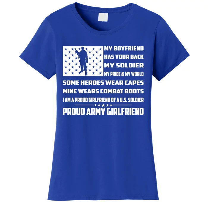 My Friend Has Your Back My Soldier Proud Army Friend Funny Gift Women's T-Shirt