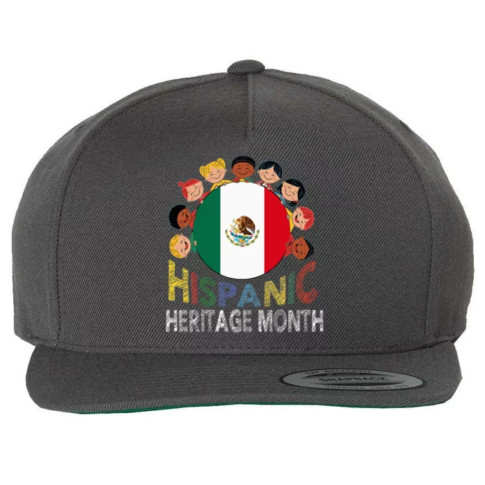 Mexican Flag Hispanic Heritage Mexican Wool Snapback Cap