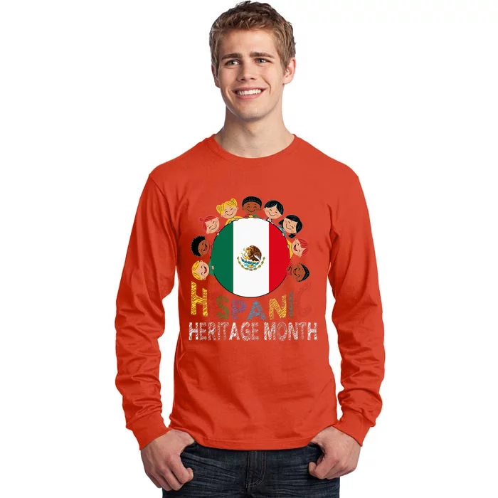 Mexican Flag Hispanic Heritage Mexican Tall Long Sleeve T-Shirt