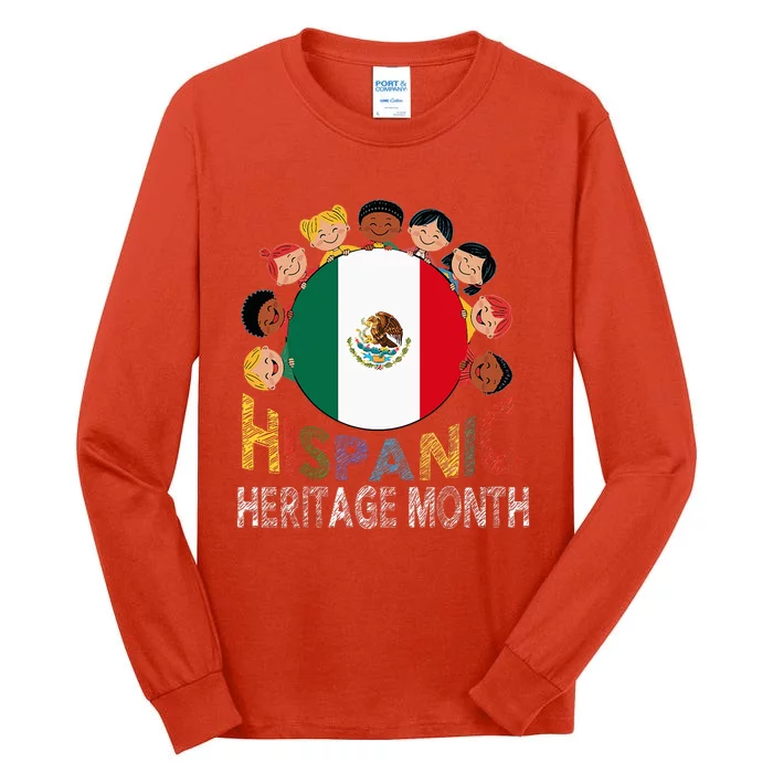 Mexican Flag Hispanic Heritage Mexican Tall Long Sleeve T-Shirt