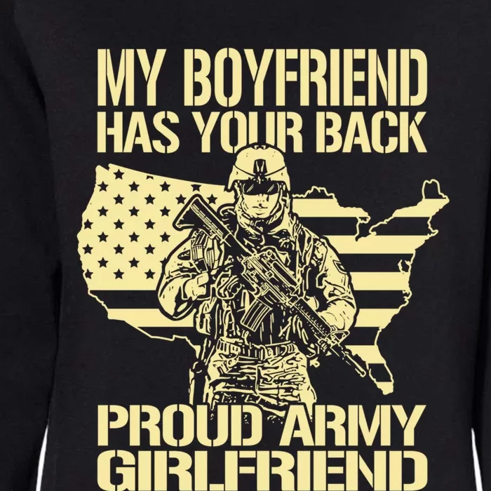 My Friend Has Your Back Proud Army Friend Lover Gift Womens California Wash Sweatshirt