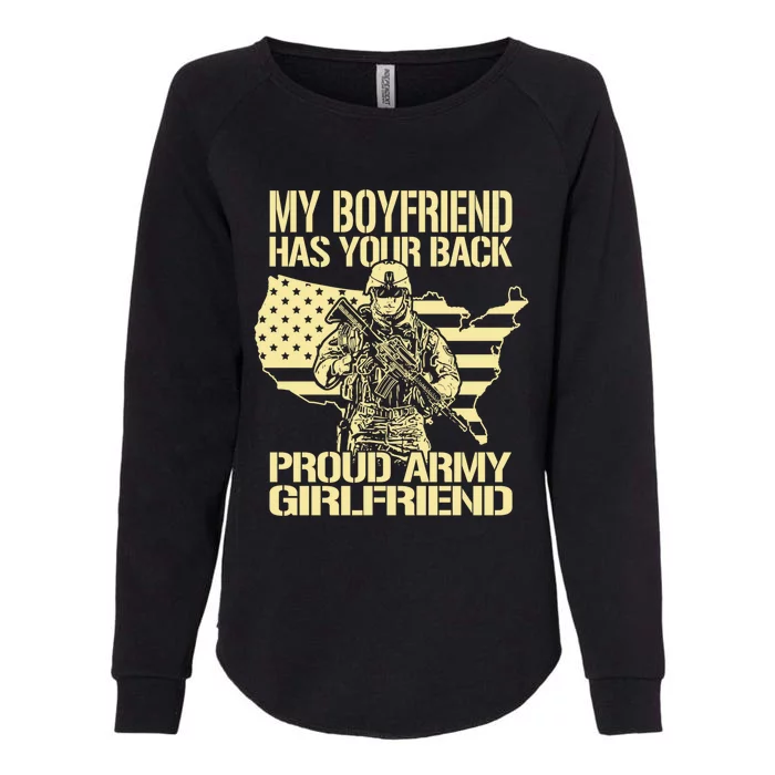 My Friend Has Your Back Proud Army Friend Lover Gift Womens California Wash Sweatshirt