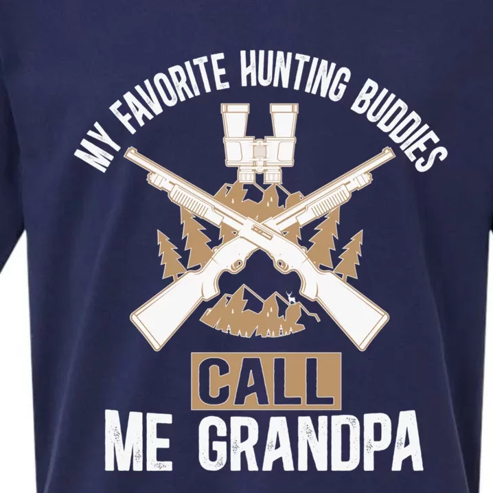 My Favorite Hunting Buddies Call Me Grandpa Hunting Buddy Funny Gift Sueded Cloud Jersey T-Shirt