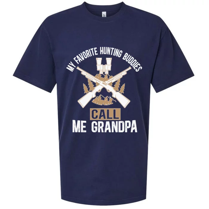 My Favorite Hunting Buddies Call Me Grandpa Hunting Buddy Funny Gift Sueded Cloud Jersey T-Shirt