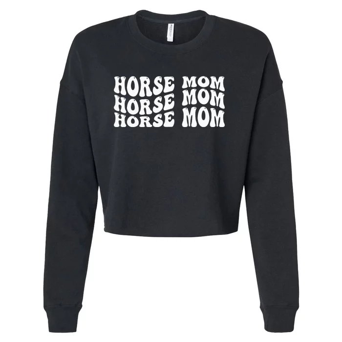 My Favorite Horse Rider Calls Me Mom Horseback Cropped Pullover Crew