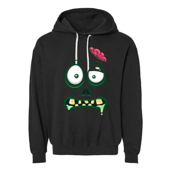 Monster Face Halloween Matching Costume Zombie Garment-Dyed Fleece Hoodie