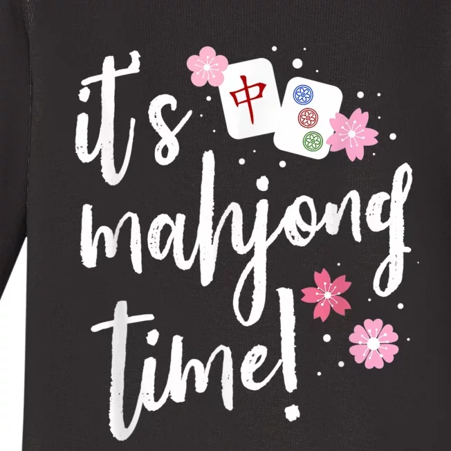 Mahjong For Her Mahjong Player Baby Long Sleeve Bodysuit