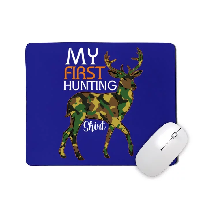 My First Hunting Funny Gift Fathers Day Deer Hunter Dad Husband Gift Mousepad