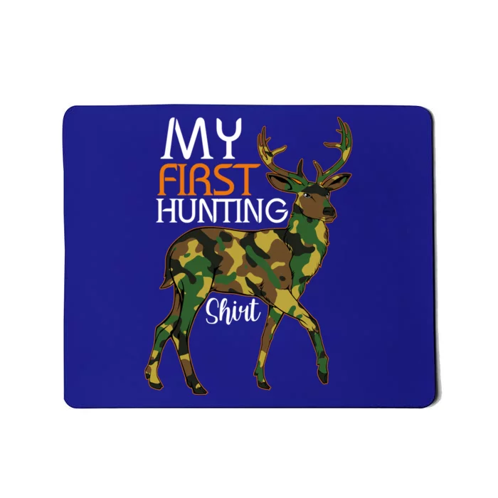 My First Hunting Funny Gift Fathers Day Deer Hunter Dad Husband Gift Mousepad